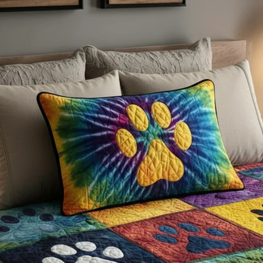 Mīksts quilted spilvendrāna - dizains Maigas ķepas