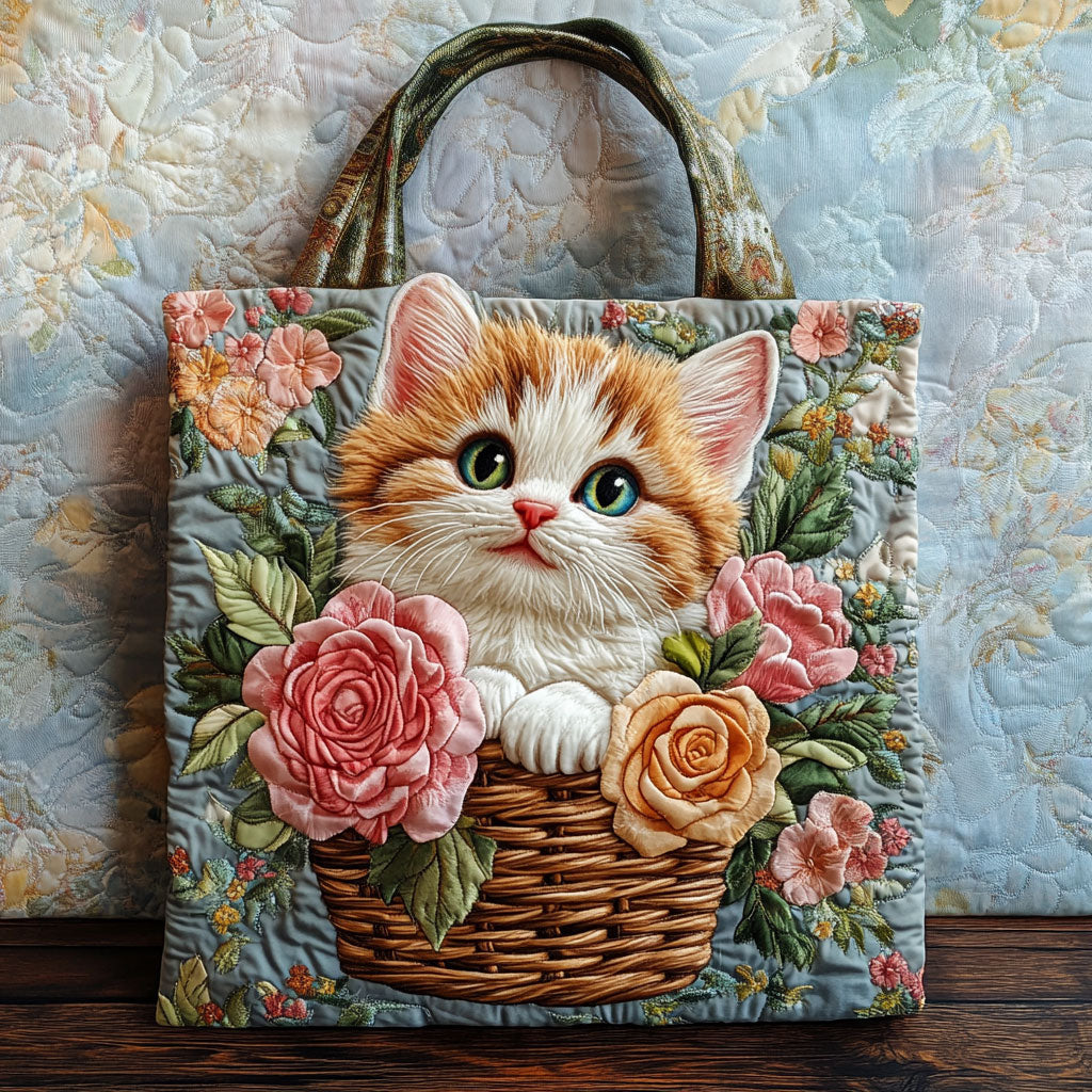 Kitty Bloom Yastıklı Tote Çanta