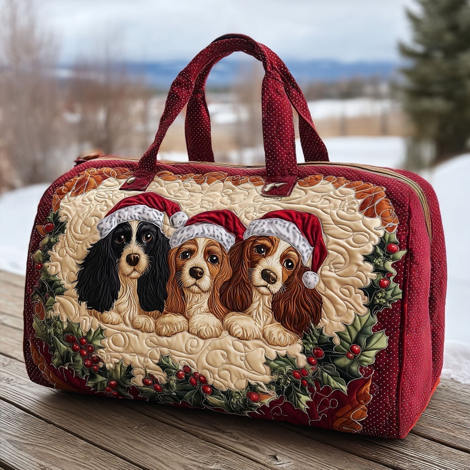 En İyi Arkadaş Spaniel Dikişli Seyahat Çantası