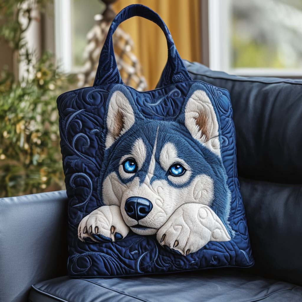 Husky Prošuvēta Soma ar Zilām Acīm