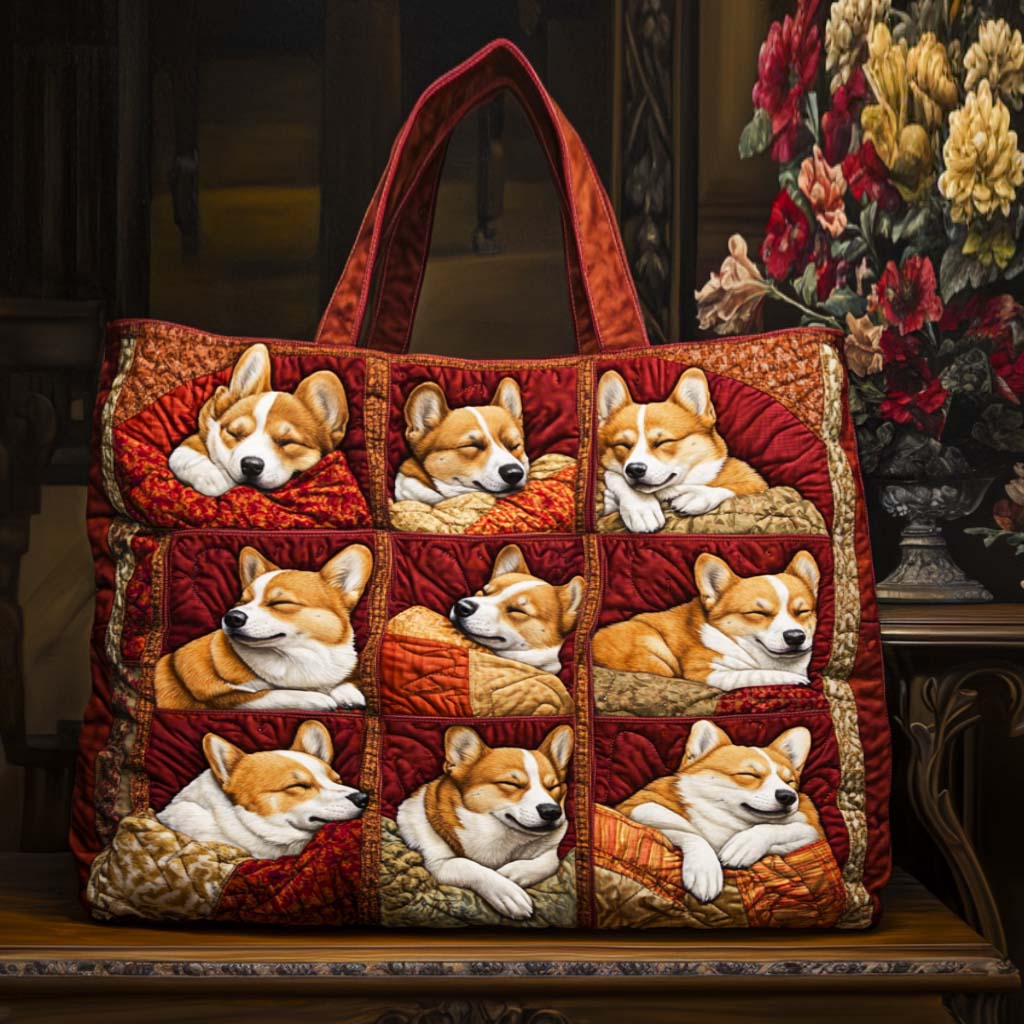 Ērta Corgi Auduma Soma ar Atloku