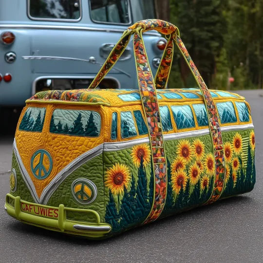 Ceļojumu soma ar quiltu Boho saulespuķe