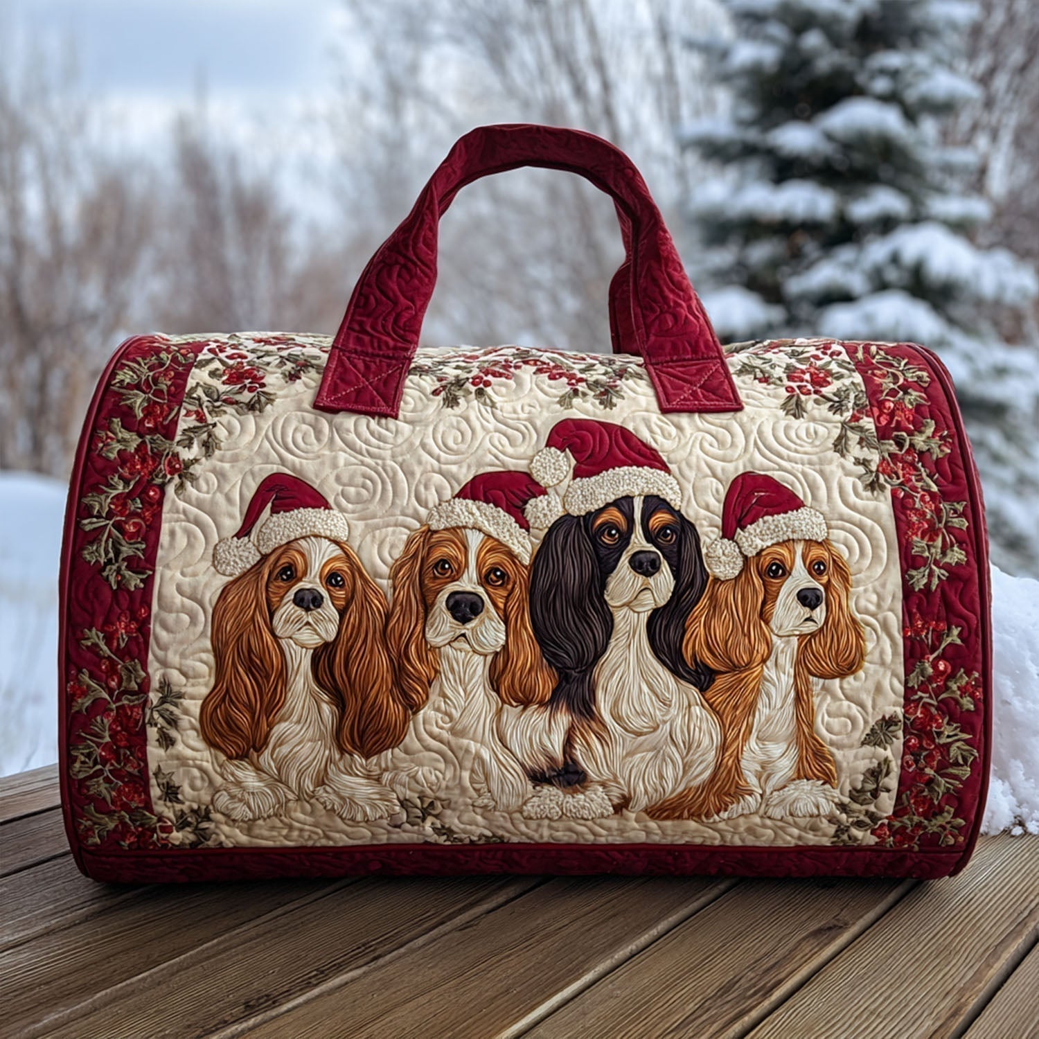 Holly Spaniel Kapitone Duffle Çantası