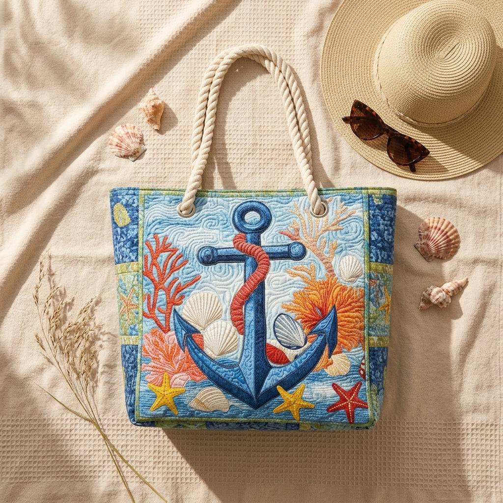 Plaj Çantası - Nautical Anchor