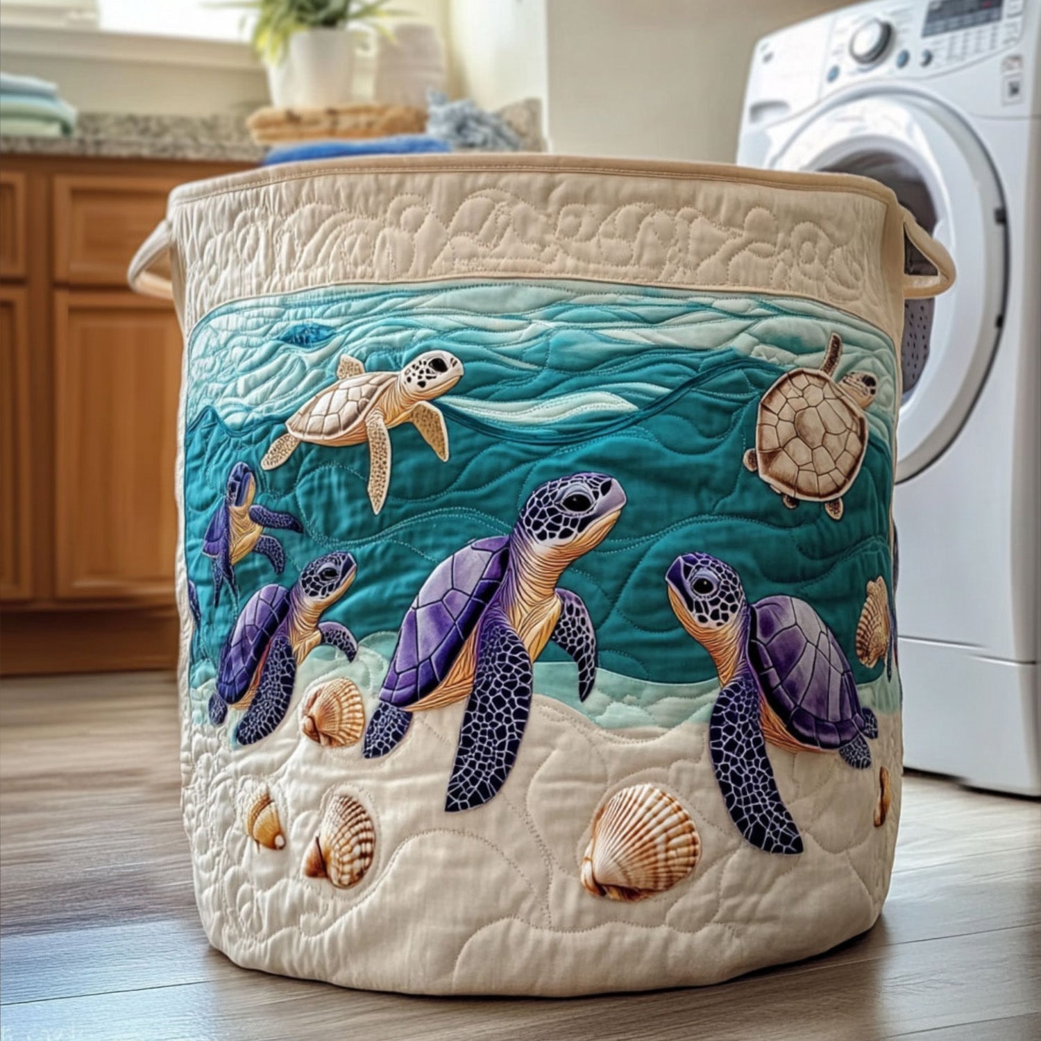 Veļa grozs ar bruņurupuci